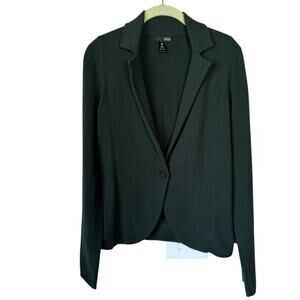 Aqua Green Cashmere Long Sleeve Women's Dark Green Sweater Size Medium